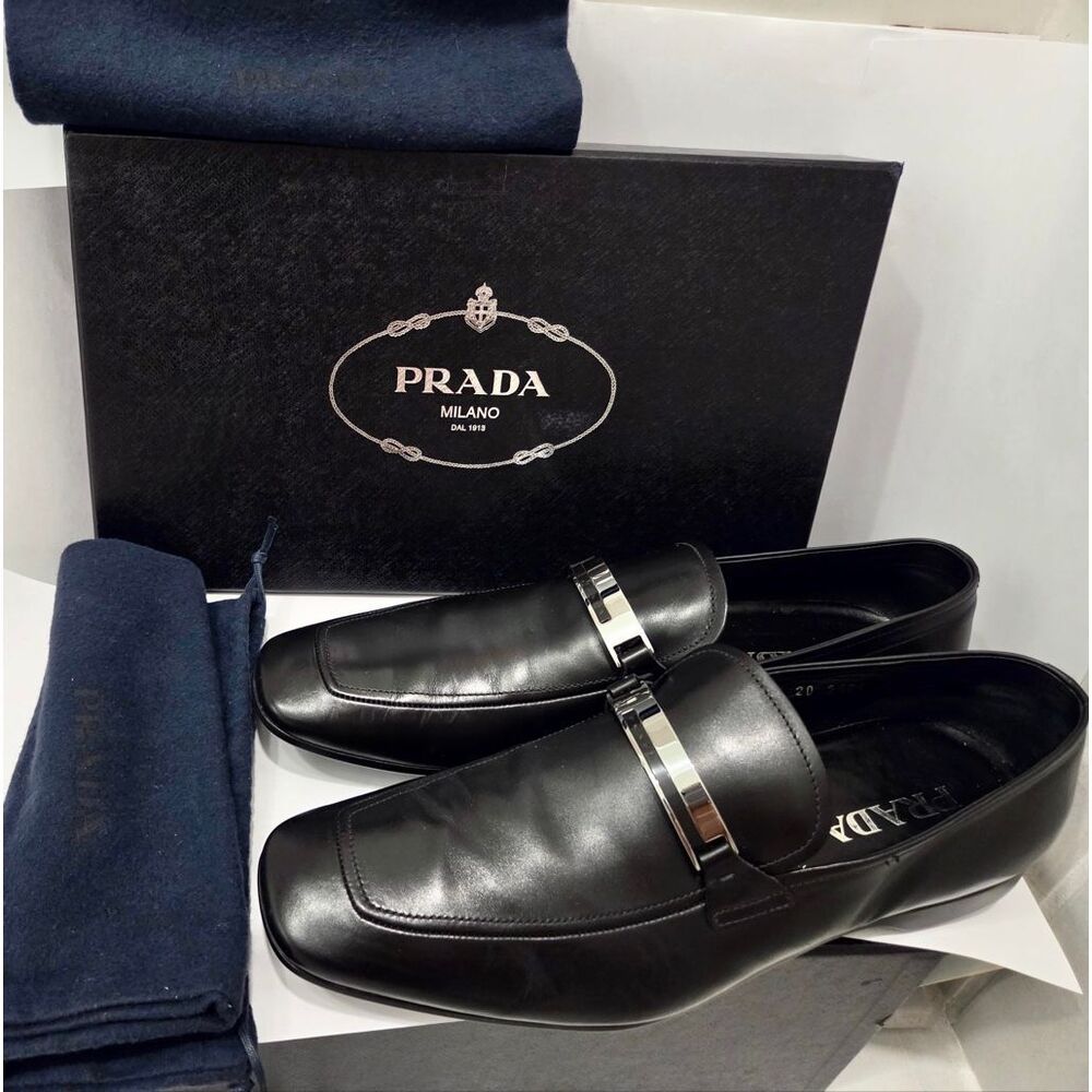 Prada - Men’s Black Leather Loafers